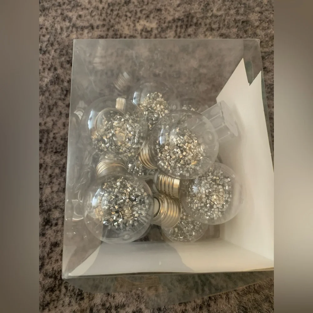 Party Warm White Confetti String Light - Silver